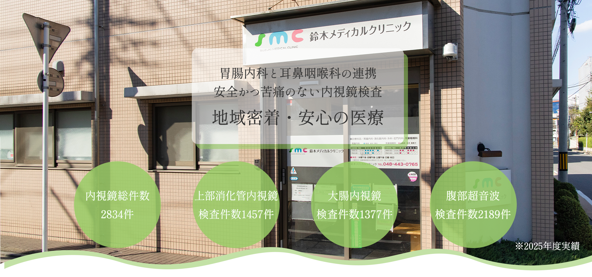 胃腸内科と耳鼻咽喉科の連携　安全かつ苦痛のない内視鏡検査　地域密着・安心の医療